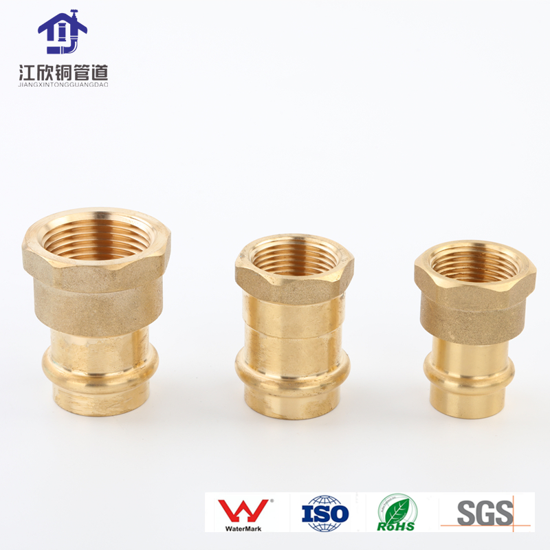 Factory Lead-Free Brass Press-Fit Male Adapter V-Profile Copper Fittings