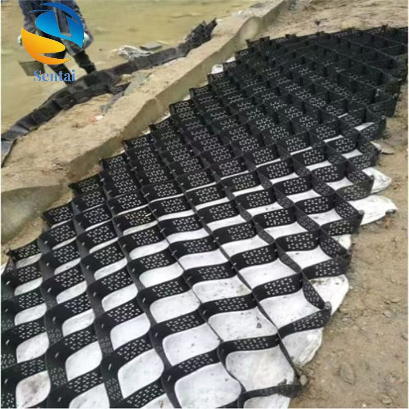 Directly Supplied by Geogrid Manufacturer for Roadbed Reinforcement, High-Strength Perforated Geogrid, HDPE Honeycomb Geogrid