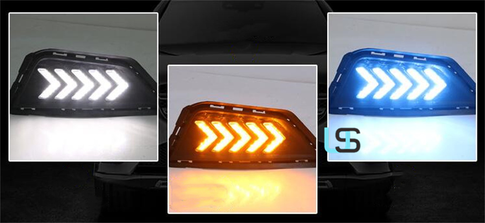 Противотуманные фары LED DRL для Volkswagen Polo 2019-2021