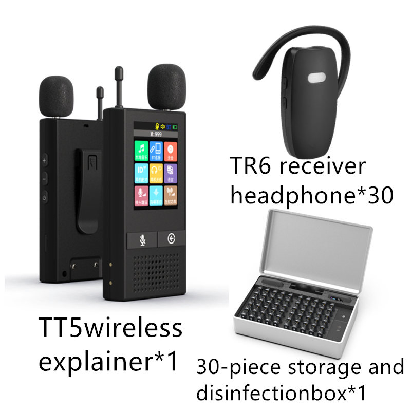 Tr6*30simultaneous Interpretation System Tour Guide Explaining Machine Walkie Talkie for Tourist Guide