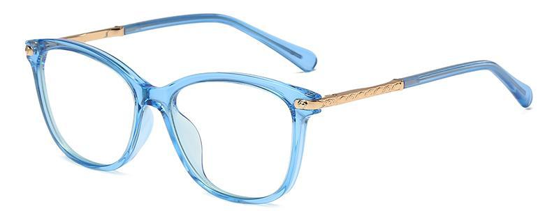 Shape Tr90 Frames Metal Temples Anti-Blue Light Lenses Computer Optical Frames