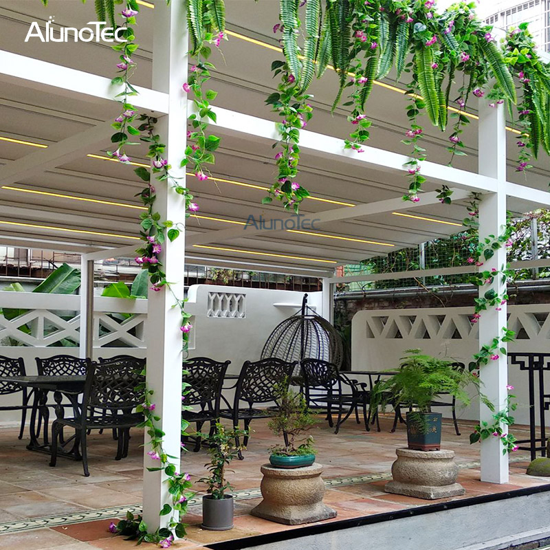 Shade Gazebo Electric Waterproof Retracted Pergola for Outdoor Party
