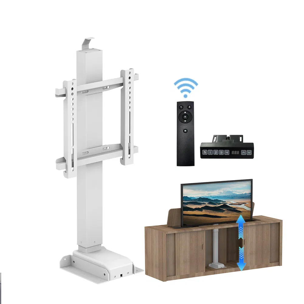 TV Lift Stand Mechanism with Motor for Drop Down Cabinet, Height 660-1110mm