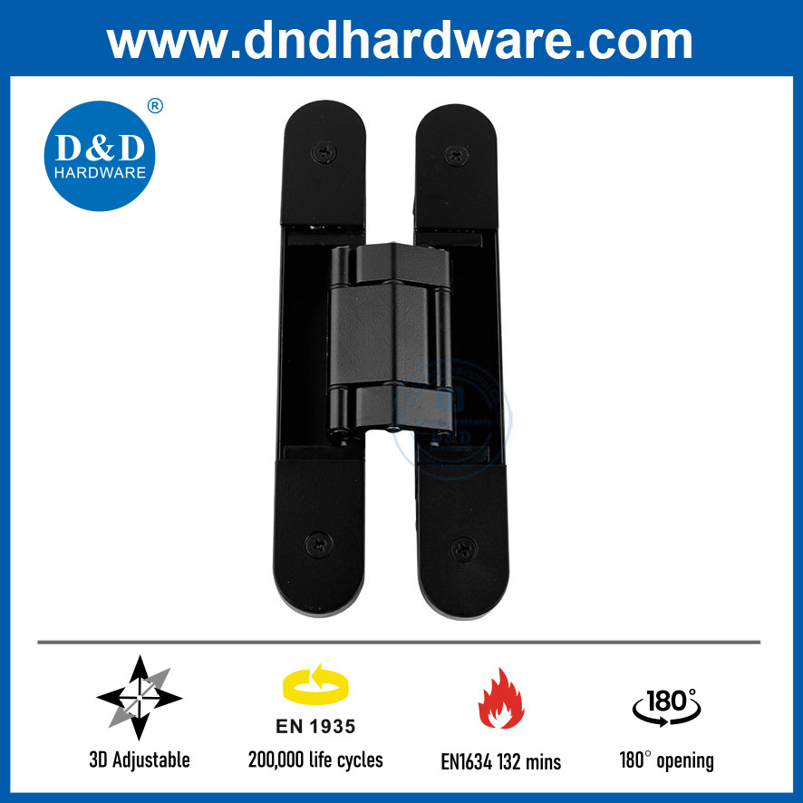 Fireproof 180 Degree En1935 Heavy Duty 3D Adjustable Concealed Hinge for Building Hotel Door