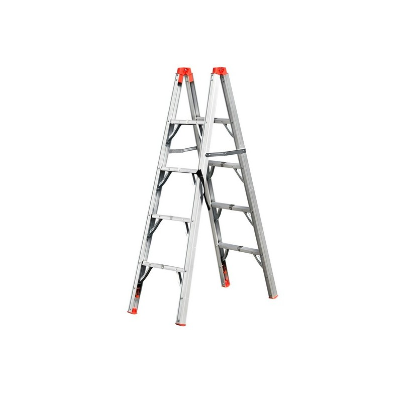 3-11 Steps Single Side Rod Folding Aluminum Stick Ladder