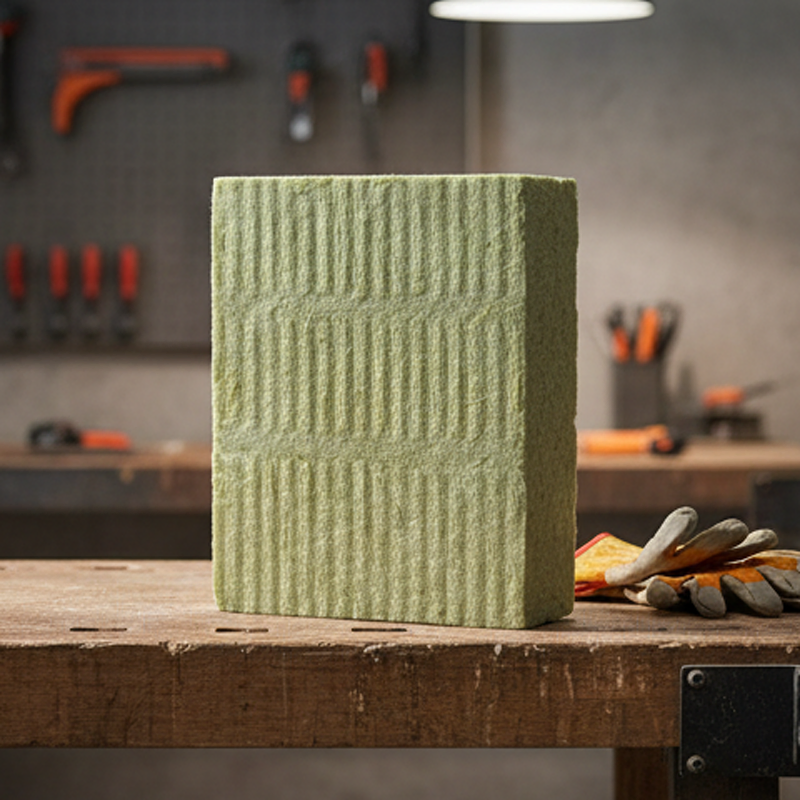 A1 Fireproof Rock Wool Composite Board 100kg/M³ Density for Prefabricated Buildings