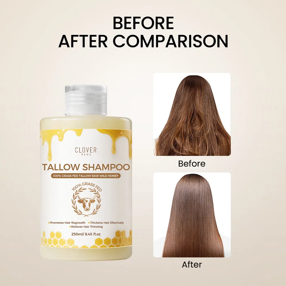 Herbal Organic Hair Care Products Beef Tallow Shampoo and Conditioner Repair Dry Damaged Hair