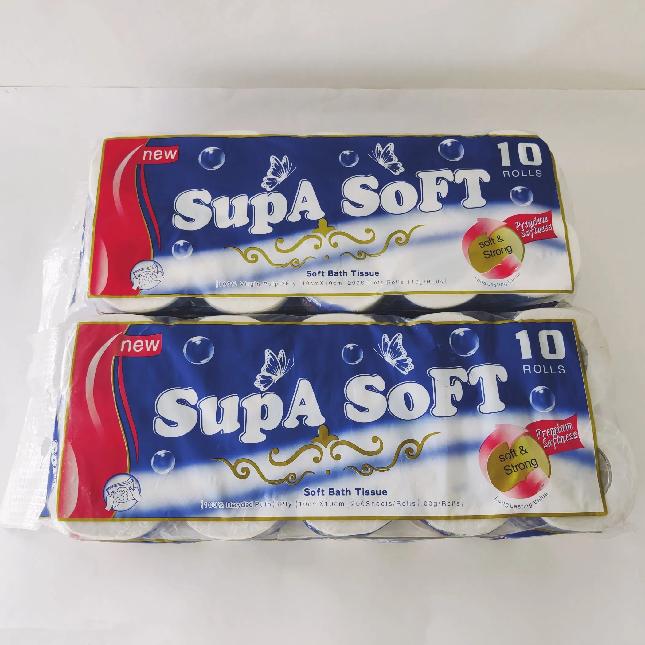 OEM/ODM Factory Wholesale Eco-Friendly Custom Household Soft Premium Bathroom Jumbo Roll Toilet Paper Tissue