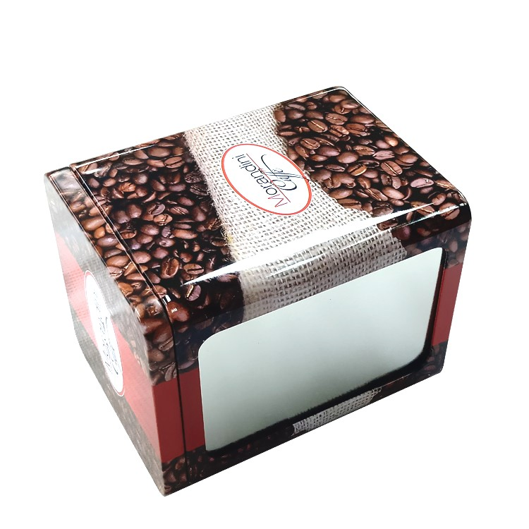 Modern Coffee Shop Restaurant Decoration Tinplate Tissue Box Ring Napkin Holder