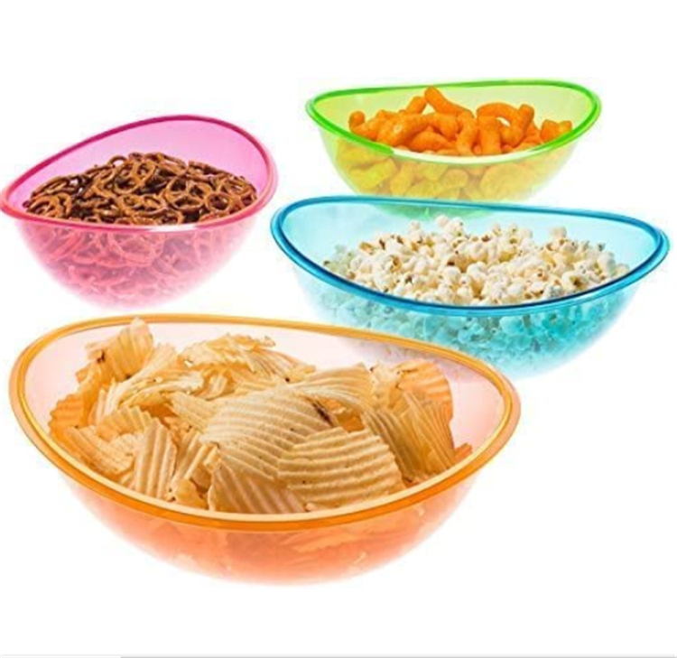 Kitchen Party Plastic Oval Serving Snack Salad Fruit Plates Bowl
