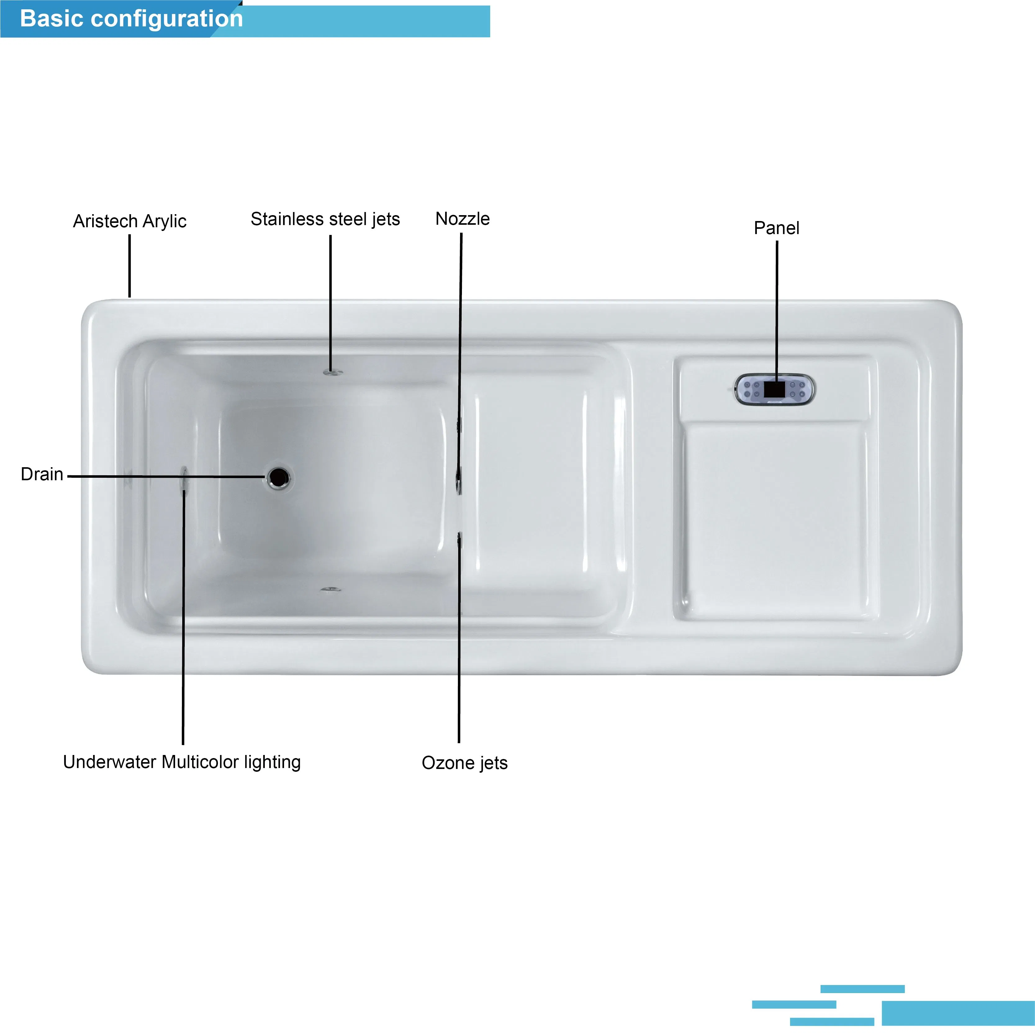 Белая акриловая ванна для ледяных ванн с чиллером и управлением через приложение