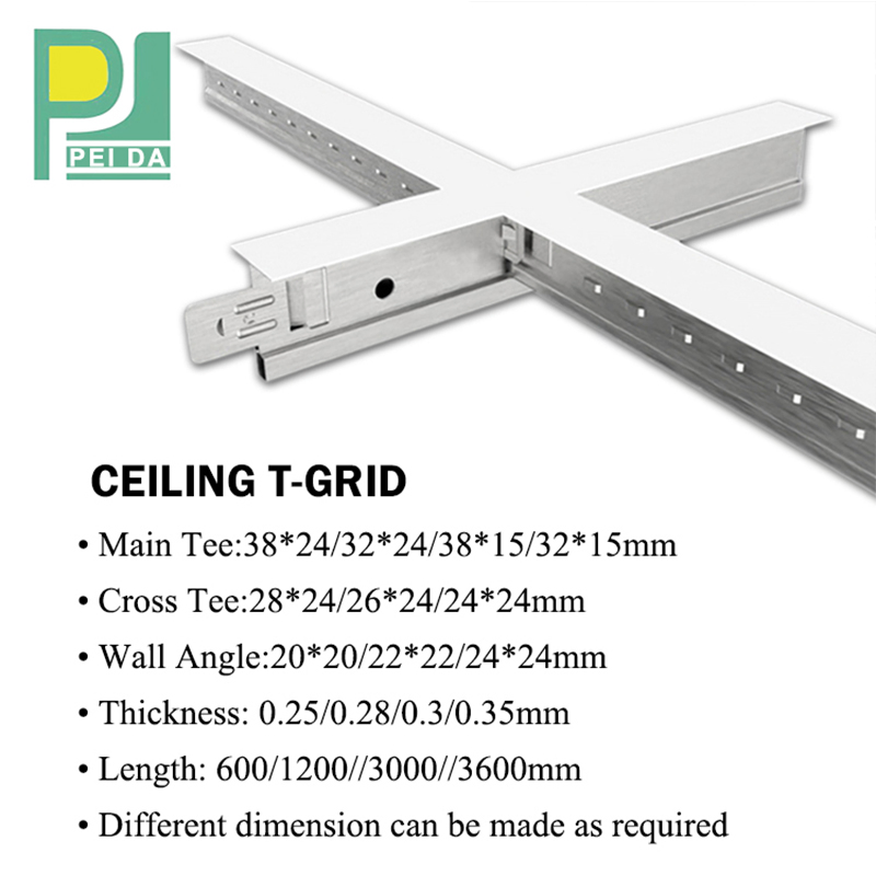 Modern Design Keel Bolts Suspension Metal Ceiling T Bars and Ceil Grid