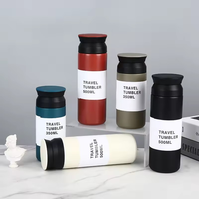 Japanese Style 350ml/500ml Mini Cute Stainless Steel Insulated Travel Tumbler Vacuum Water Bottle