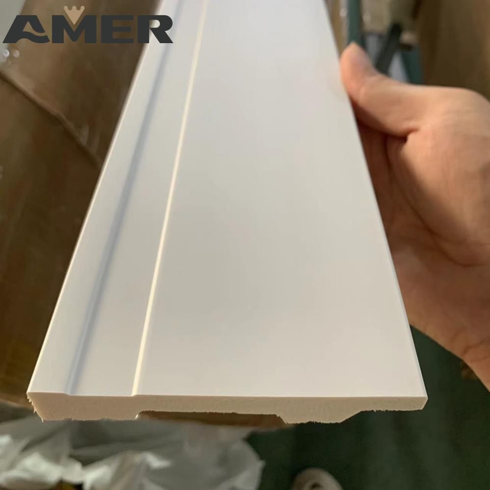 Wholesale Bedroom Baseboard High Quality White Modern Board Plastic Skirting PS Skirting