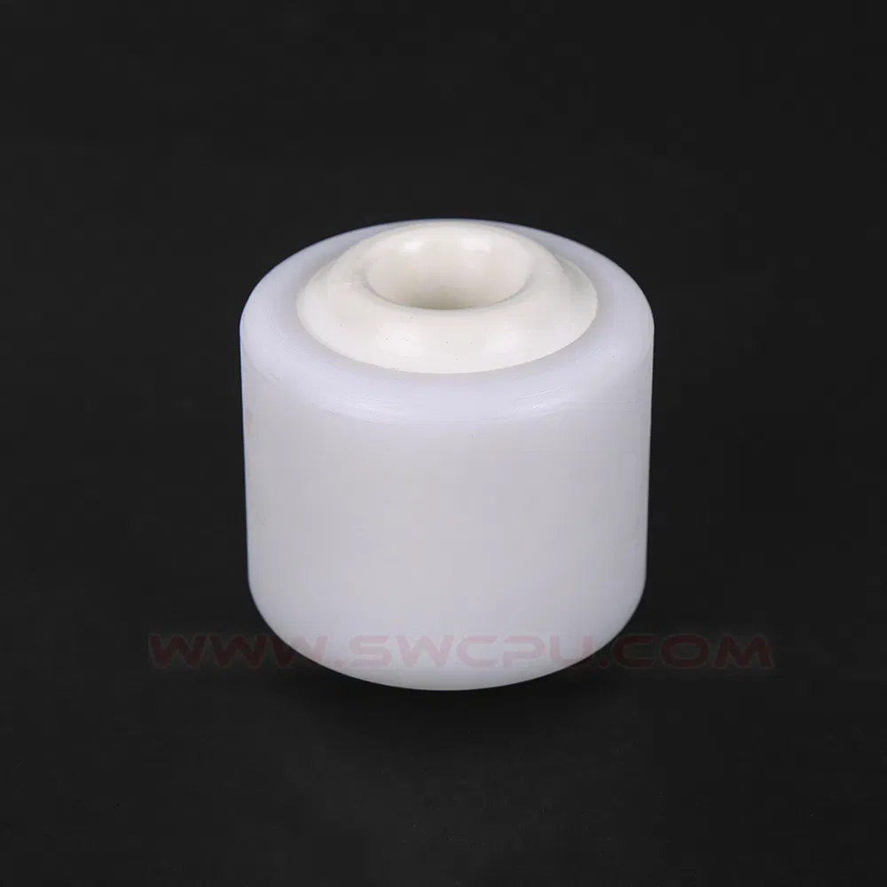 Food Grade PU Polyurethane Silicone Coated Plastic Roller Pulley with Bearing
