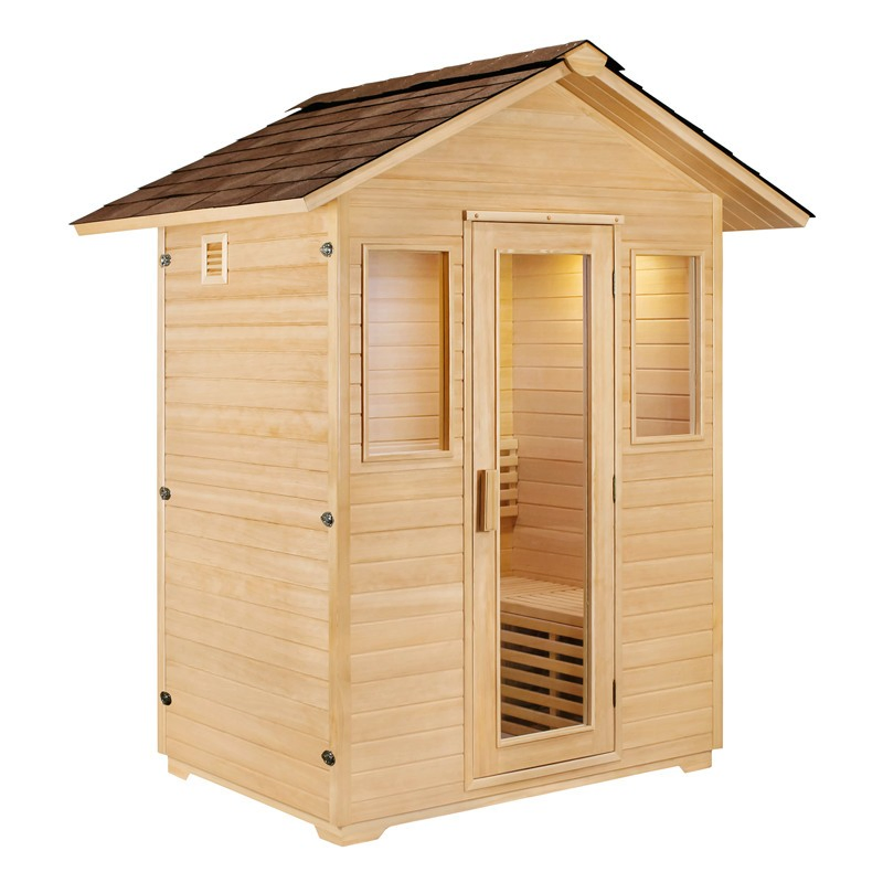 Double Person Outdoor Infrared Sauna House with Rain Cover