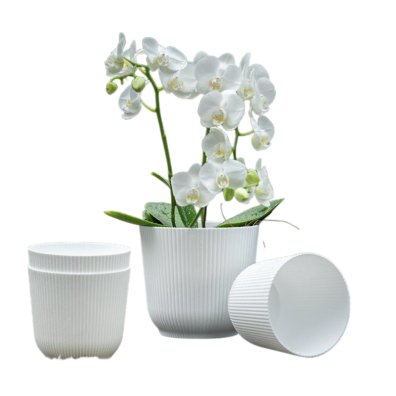 Пластиковые горшки для растений с художественным дизайном