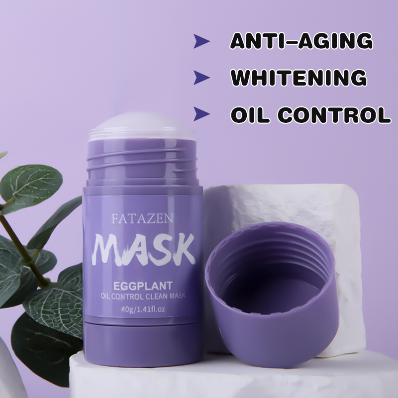 Organic Eggplant Anti-Aging Stick Deep Pore Cleansing Moisturizing Brightening Facial Cream