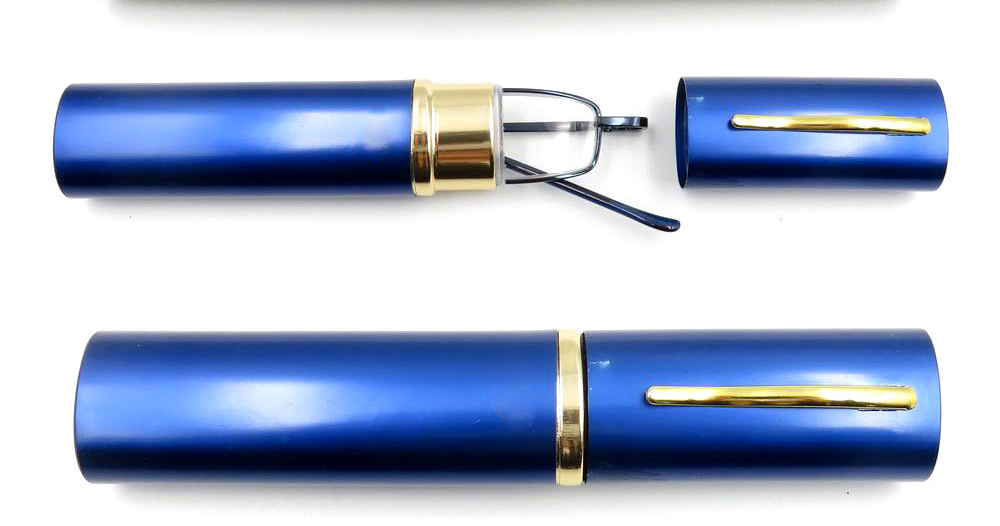 Wholesale Fashion Elegant Pen Reading Glasses Metal Frame Ultra-Thin Pen Reading Glass with Portable Mini Box