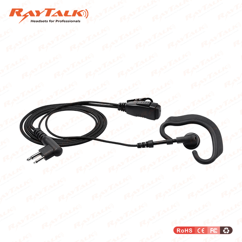 2 Wire Ear Hook Earpiece for Motorola Em-2827c