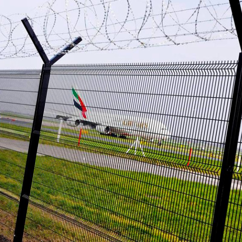 Factory Direct Y Post Airport Security Fencing with Barbed Wire