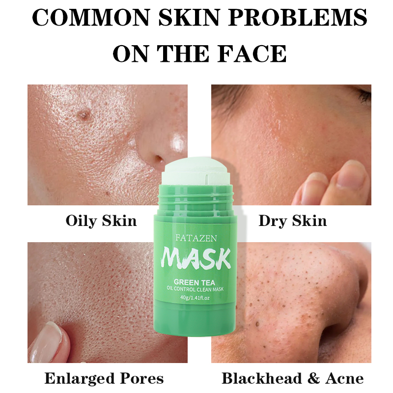 Organic Green Tea Deep Cleansing Blackhead Acne Removal Smoothing Facial Mud Mask