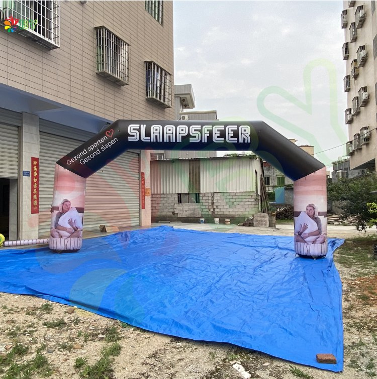 Good Quality Inflatable Arch Orange with Powerful Blower Inflatable Archway Start Finish Line Inflatable Advertising Arch
