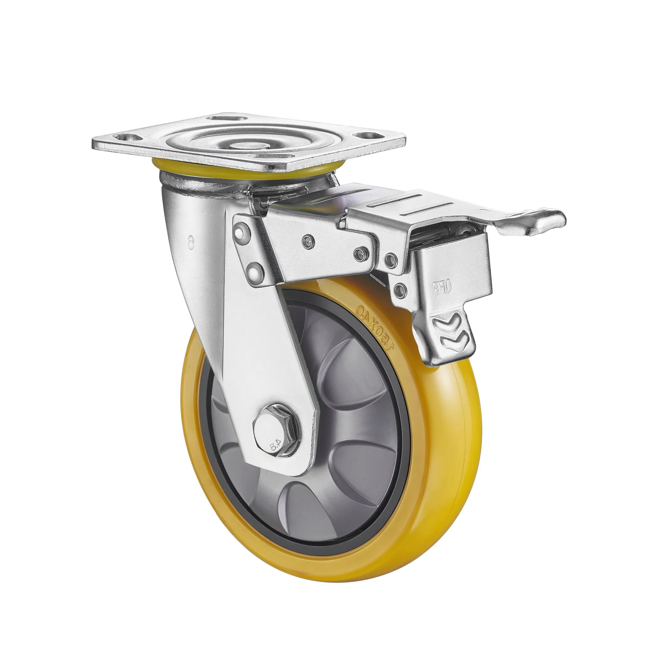 Good Quality Rigid Heavy Duty Loaded PU Caster Wheels 4 Inch 5 Inch 6 Inch Casters