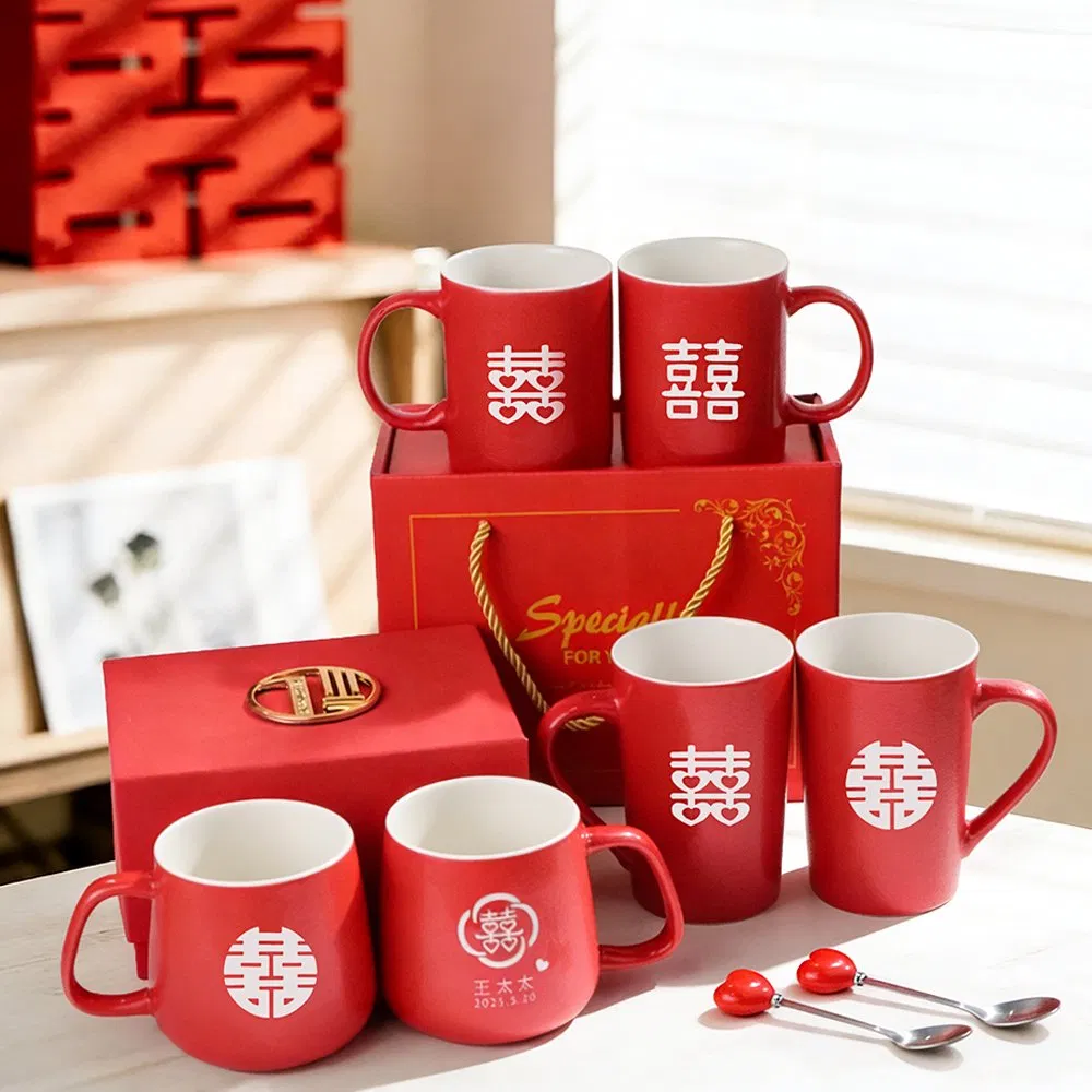 Керамическая кружка с арабской вязью для свадьбы