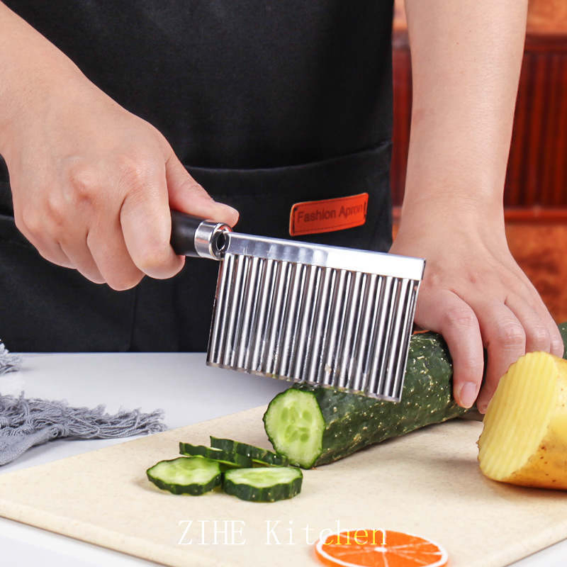 Волнистый нож для овощей Zihe Kitchen из нержавеющей стали