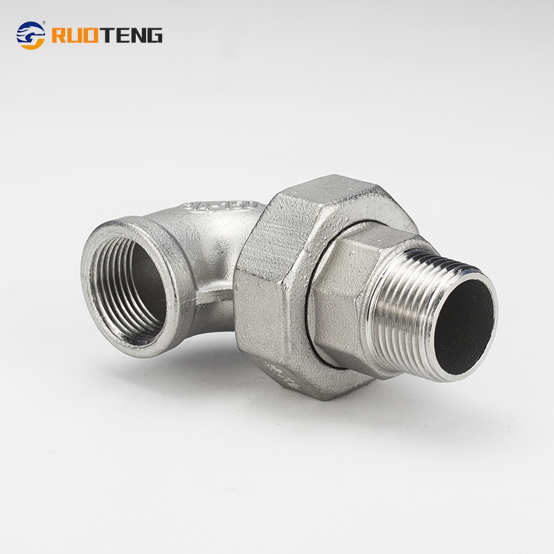[Ruoteng] Stainless Steel 304 Elbow 90 Degree Thread F/M Hex Union Elbow for Pipe Fittings
