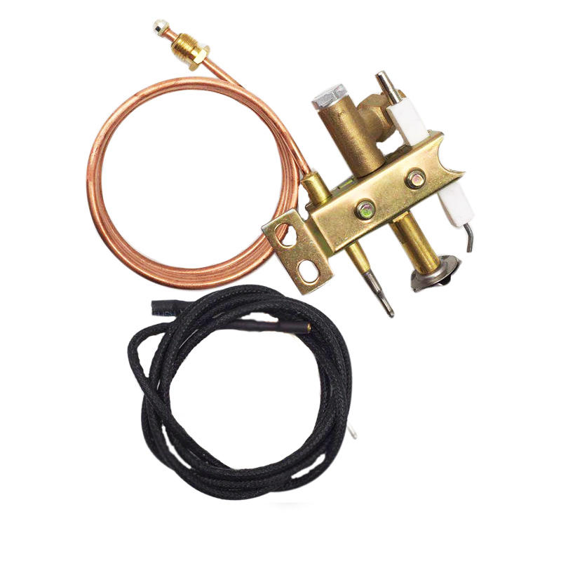Gas Fryer Pilot Burner with Universal Compatibility and 900mm Piezo Wire