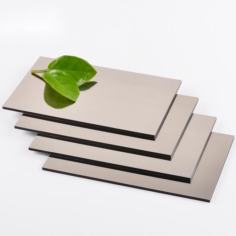 Building Material 3mm Gold Mirror Finish 3D Wall Aluminium 4mm Aluminum Composite Panel