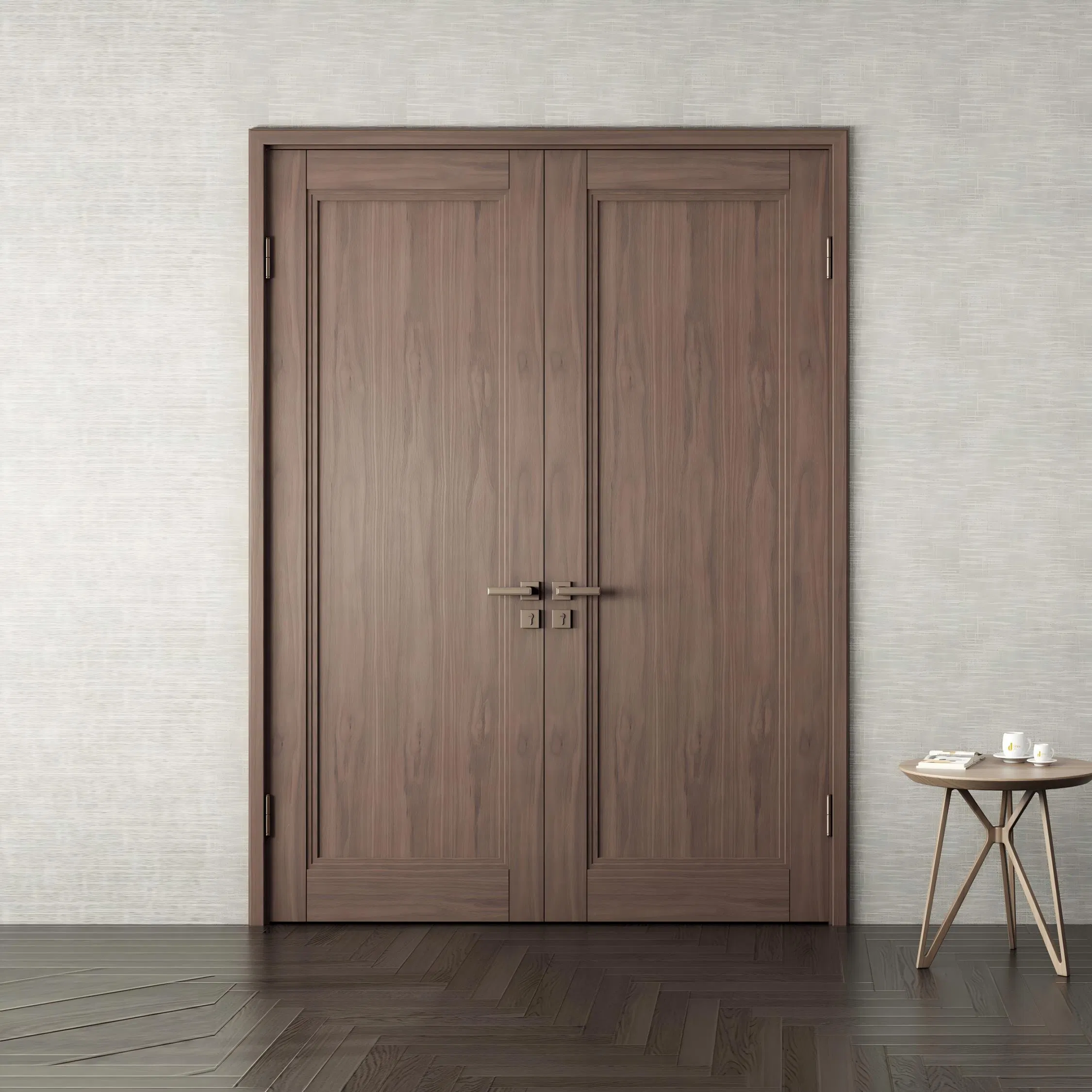 Elegant European WPC Hotel Door with Custom Engraved Patterns