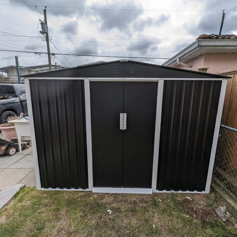 Large Steel Frame Shed Backyard Metal Outdoor Garage Shed