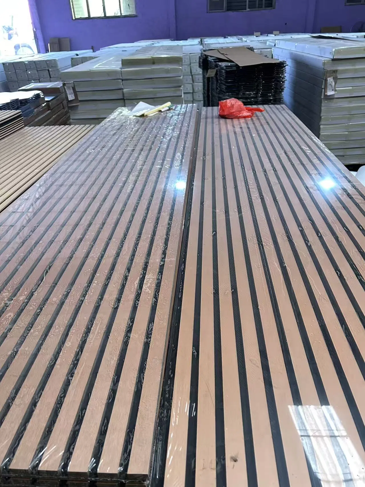 3D Wall Wood Slat Panel Acoustic Wooden Slat Panel for Wall Living Room Decor