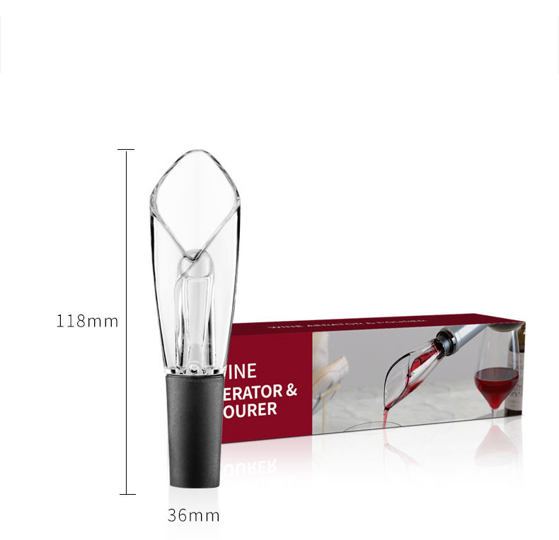 Manufacturer Premium 2 in 1 Red Acrylic Wine Aerator Pourer Decanter Spout