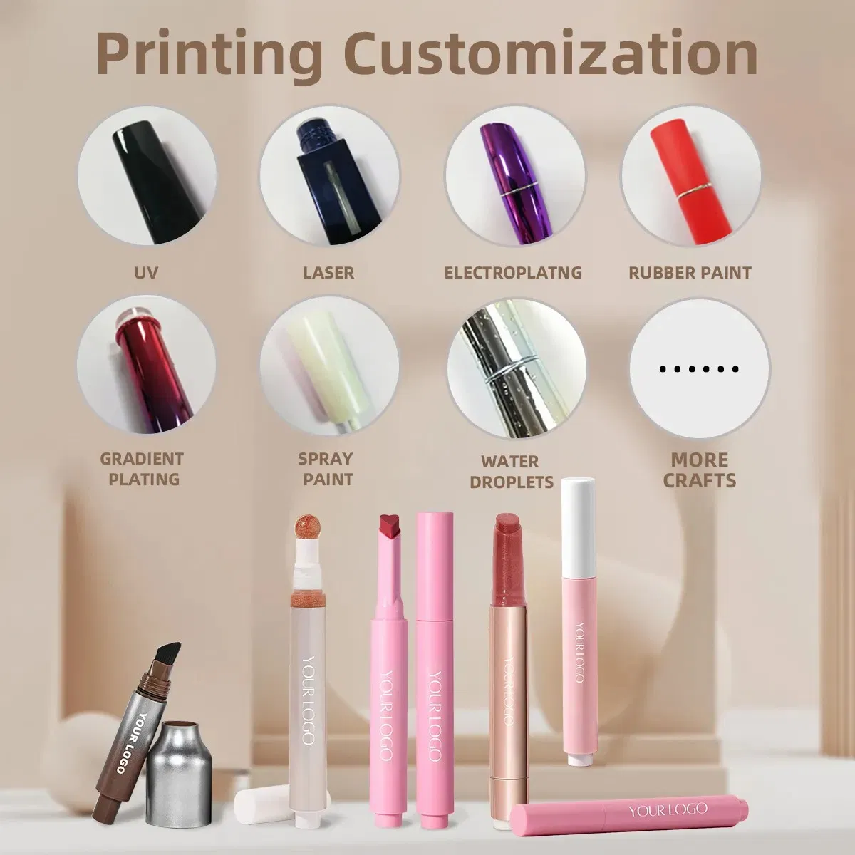 Hydrating Lip Gloss Press Flavored Lip Balm Customized Logo Super Juicy Lipstick