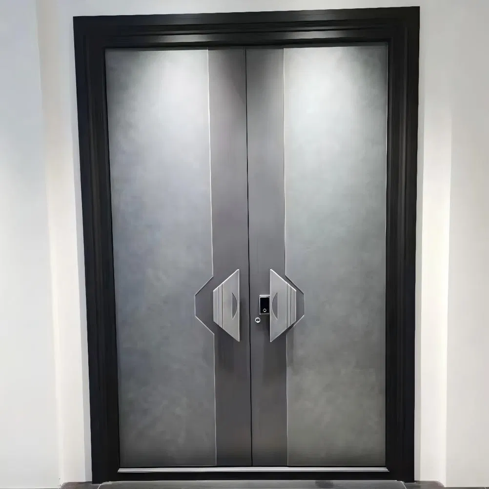 New Design European Luxury Entry Doors Aluminum Metal Entrance Door for Houses Villa Main Custom Front Exterior Door