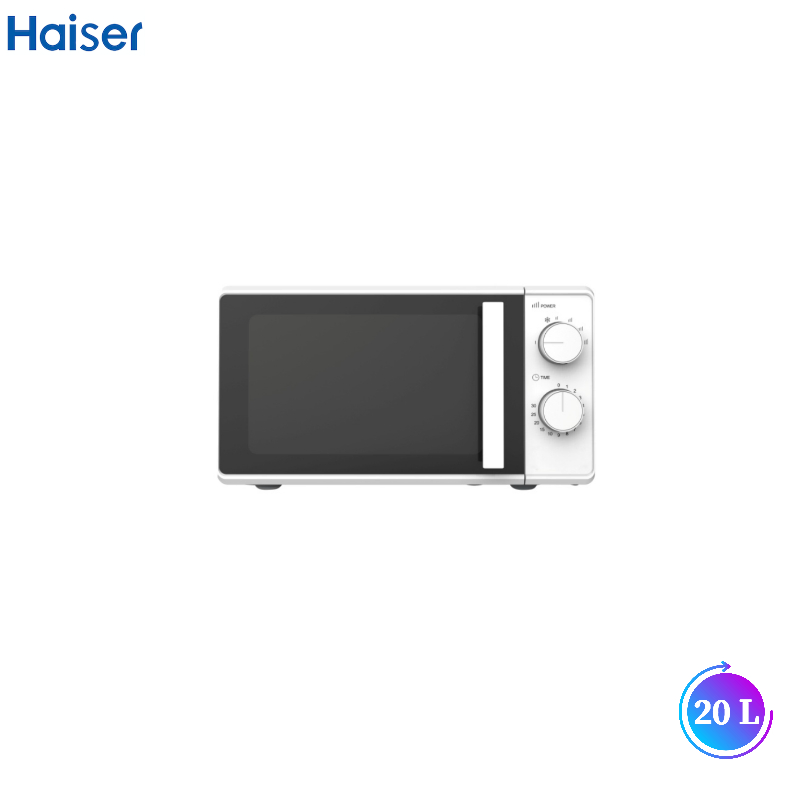 20 L Mechanical White Color Microwave Oven with White Color Handle