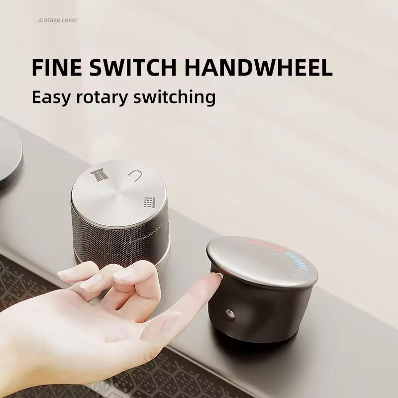 Multifunction Sink Double Waterfall Nano Surface Stainless Steel Large Capacity Smart Kitchen Sink