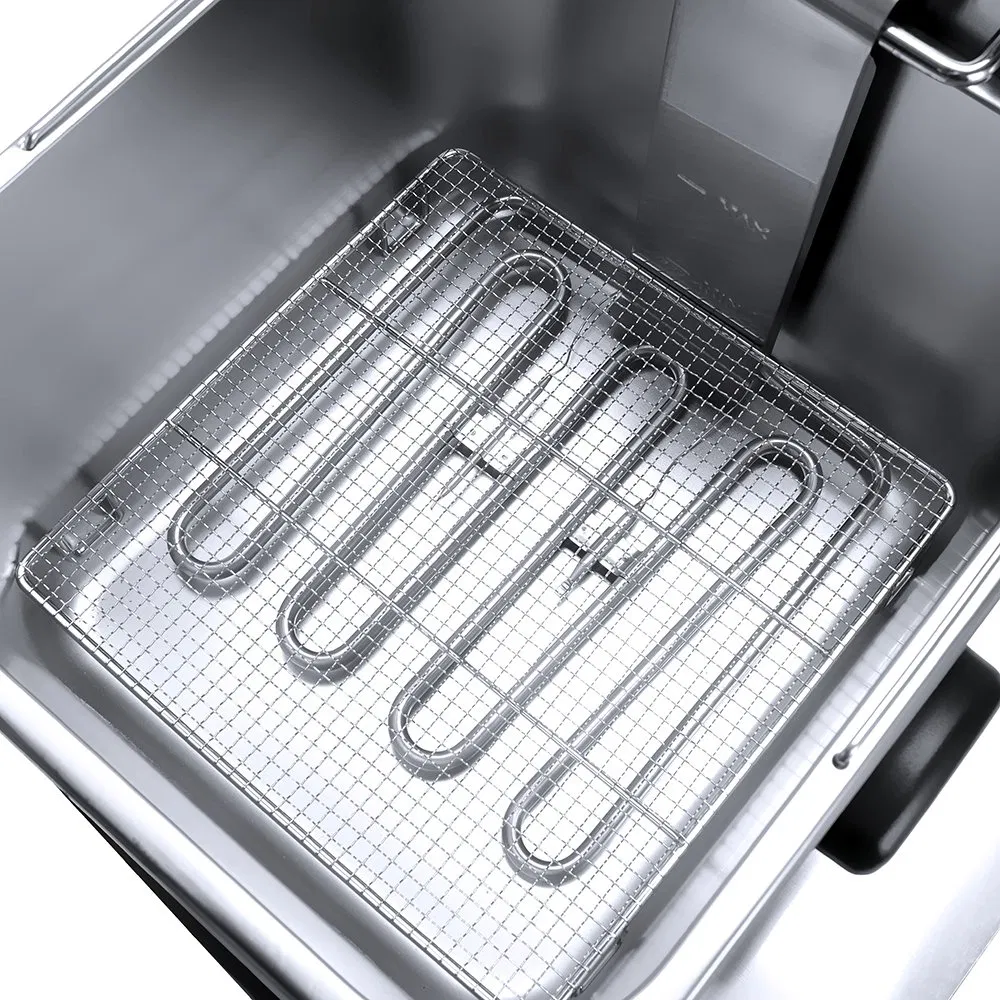 Commercial Kitchen Appliance 8L 1-Tank 1-Basket Electric Fryer Tempura Frying Machine