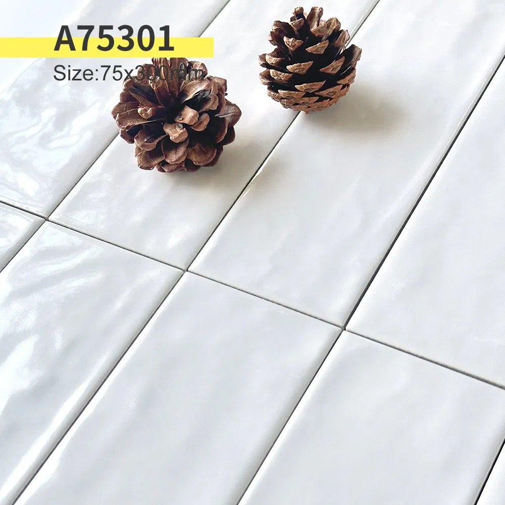 Handmade Glossy and Semi Golssy White Porcelain Porcelain Wall Floor Tiles for Kithchen Bathroom Decoration