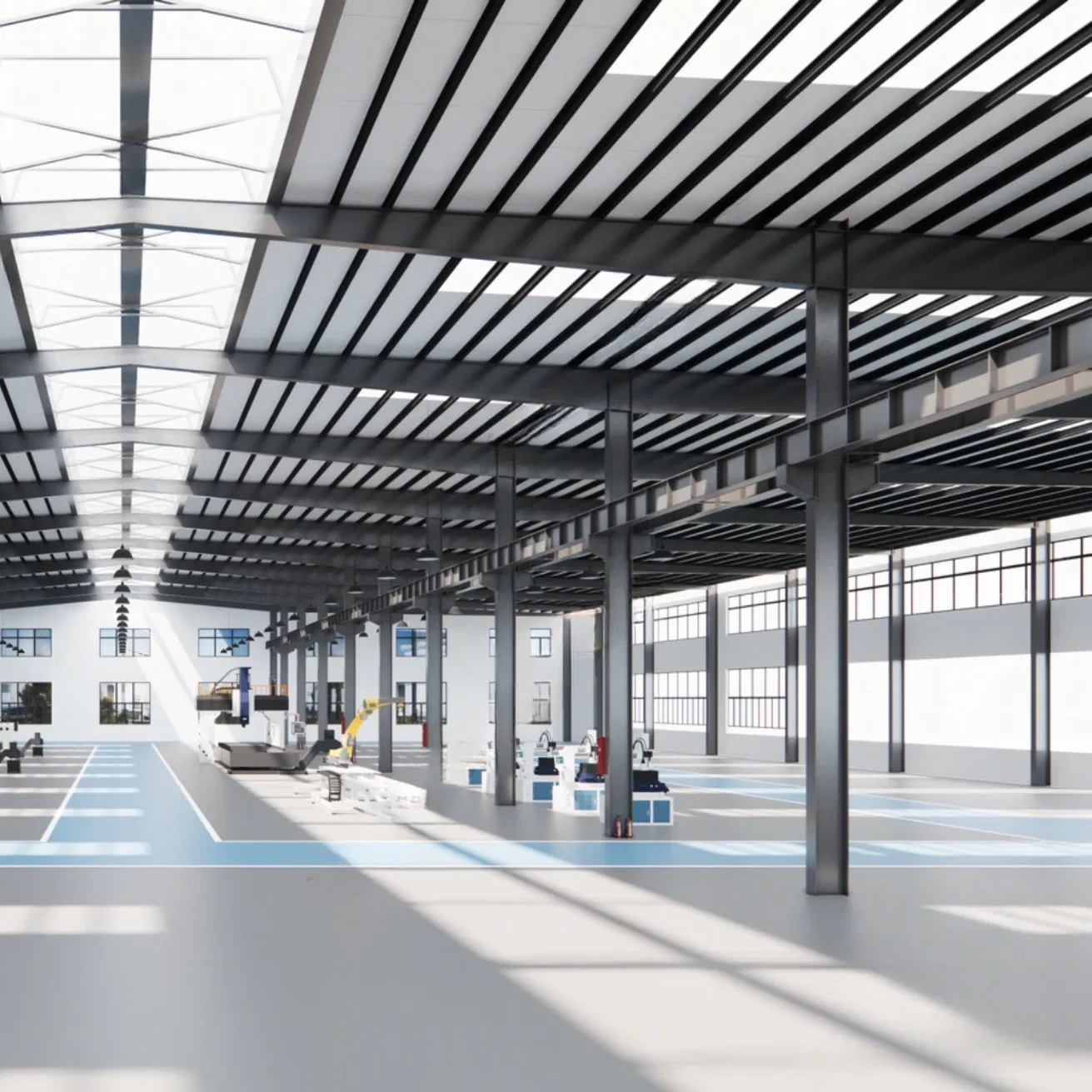Professional Economical Prefab Building Metal Q355/Q235 Large Span Steel Structure Workshop