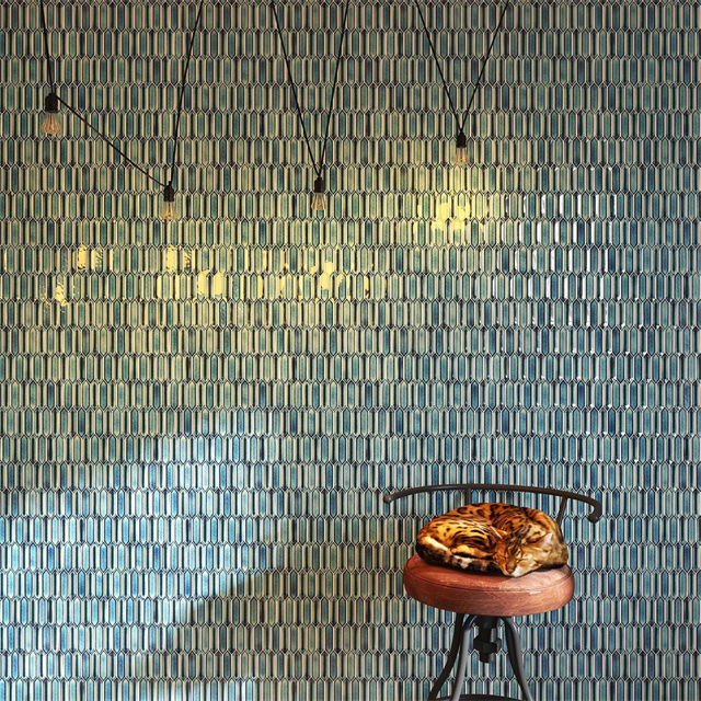 Foshan 312*285mm Bathroom Kitchen Backsplash Glazed Glossy Ceramic Subway Wall