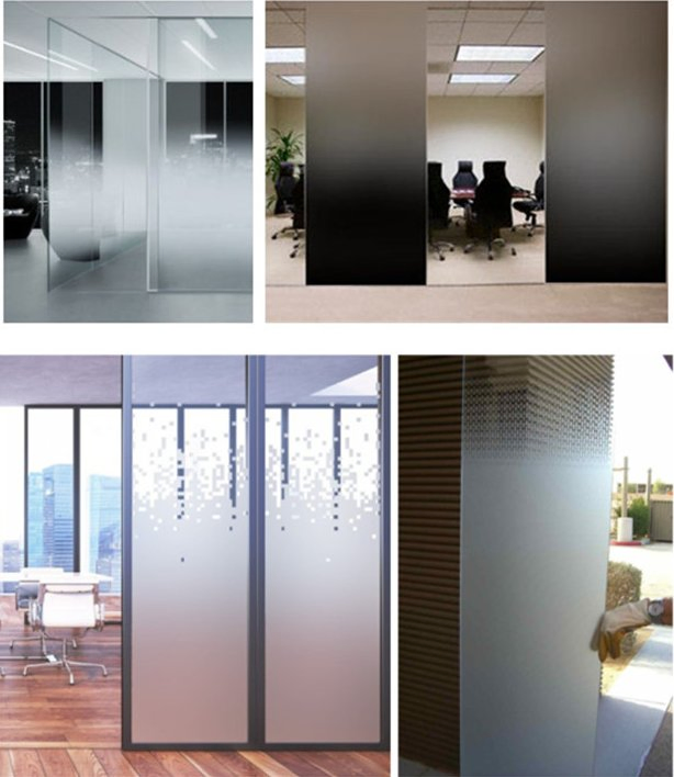 6mm Acid Etched Glass with a Gradient