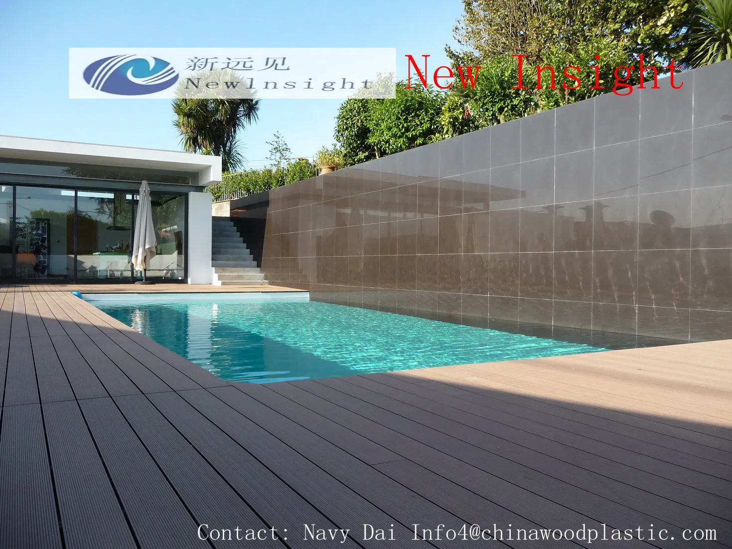 Wood - Plastic Composite Wrappers Around The Edge of The Floor