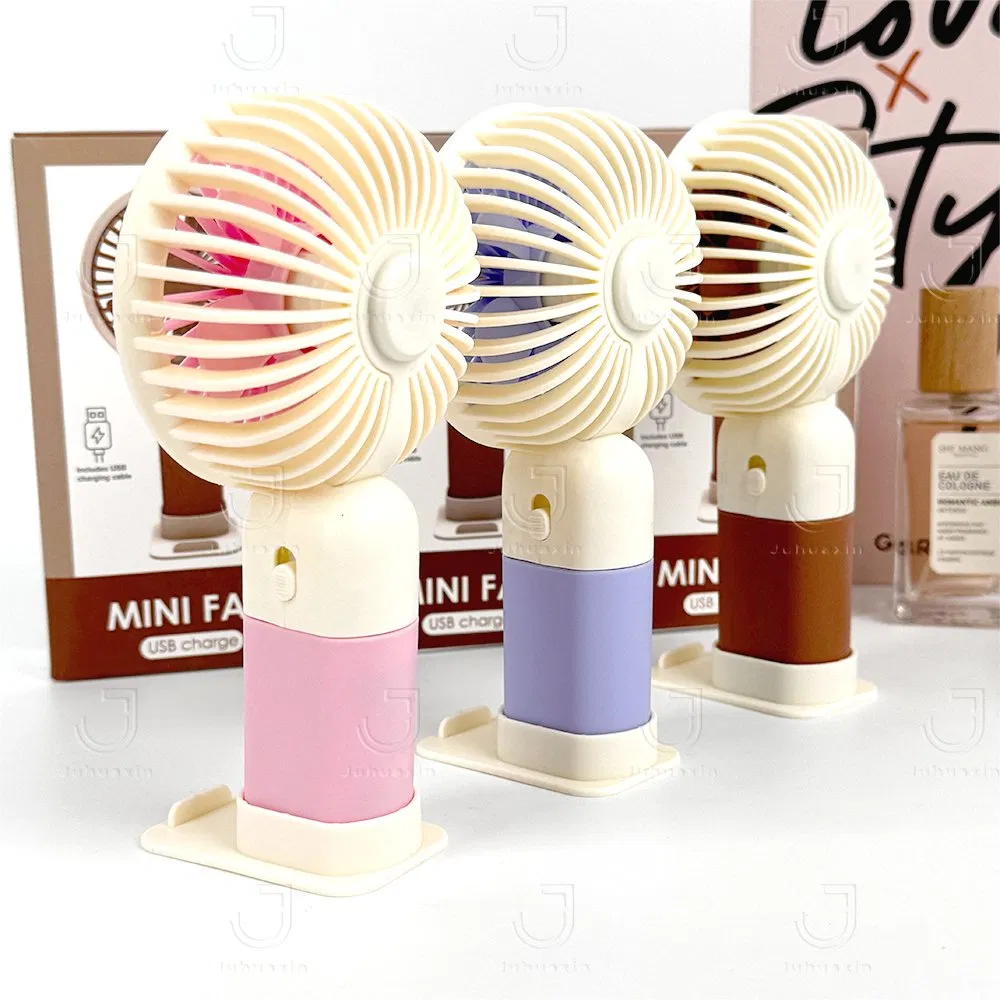 2025 Christmas Gift Wholesale Price Digital Display Rechargeable Battery Portable Small Handheld Fan Foldable USB Cooling Electric Mini Desktop Handheld Fan
