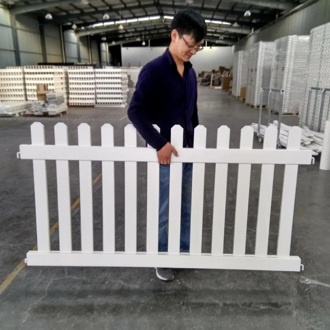 Fentech Widely Used Portable Picket Fence, White Vinyl Temporary Fence