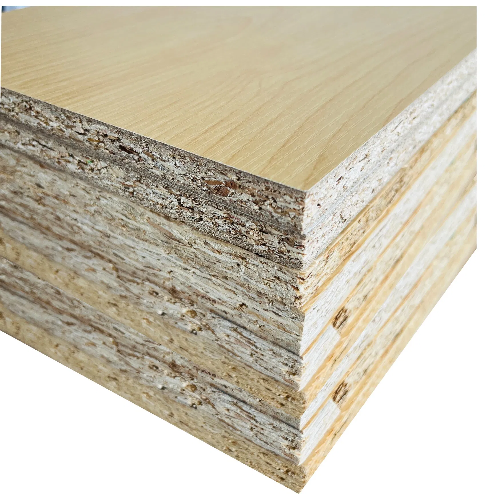 1220×2440mm 18mm Synchronized Melamine Plywood MDF Particle Board for Furniture